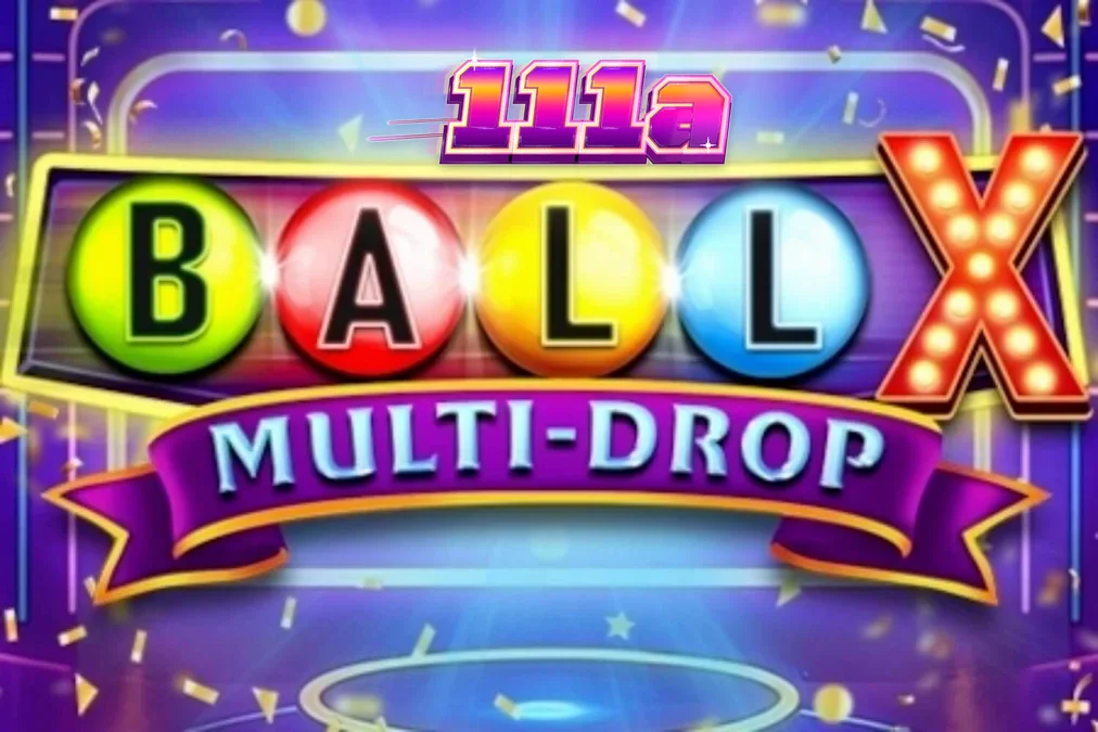 Interface vibrante e neon do caça-níqueis Ball X Multi-Drop